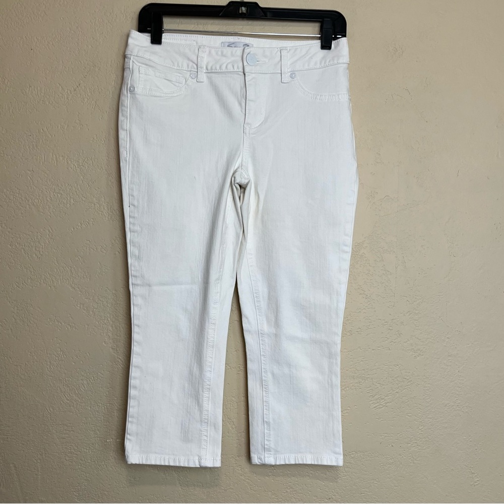 Seven7‎ women skinny capri white jeans size 6
